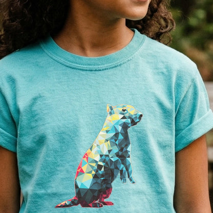 Prairie Dog Mosaic Kids Cotton T-Shirt