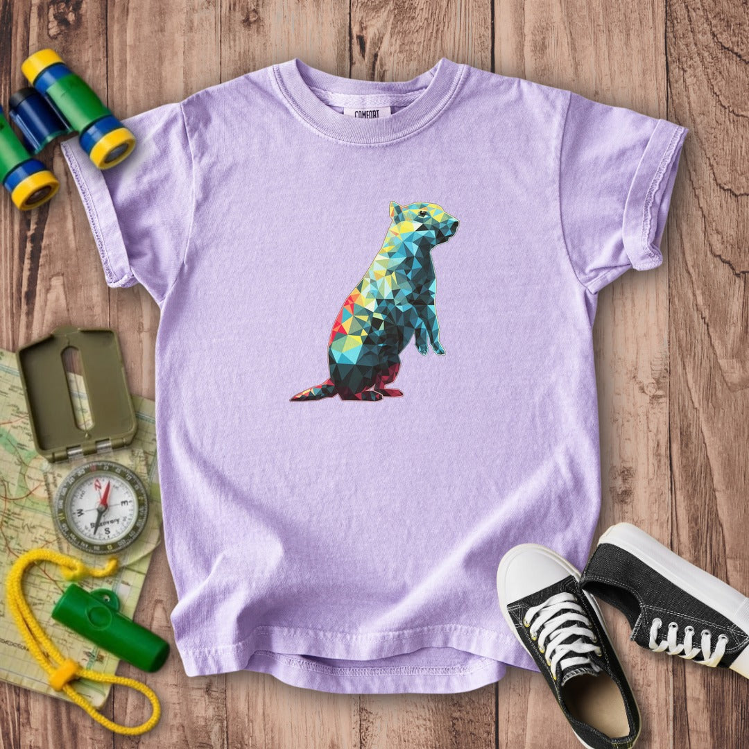 Prairie Dog Mosaic Kids Cotton T-Shirt