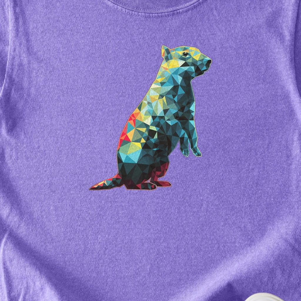 Prairie Dog Mosaic Kids Cotton T-Shirt