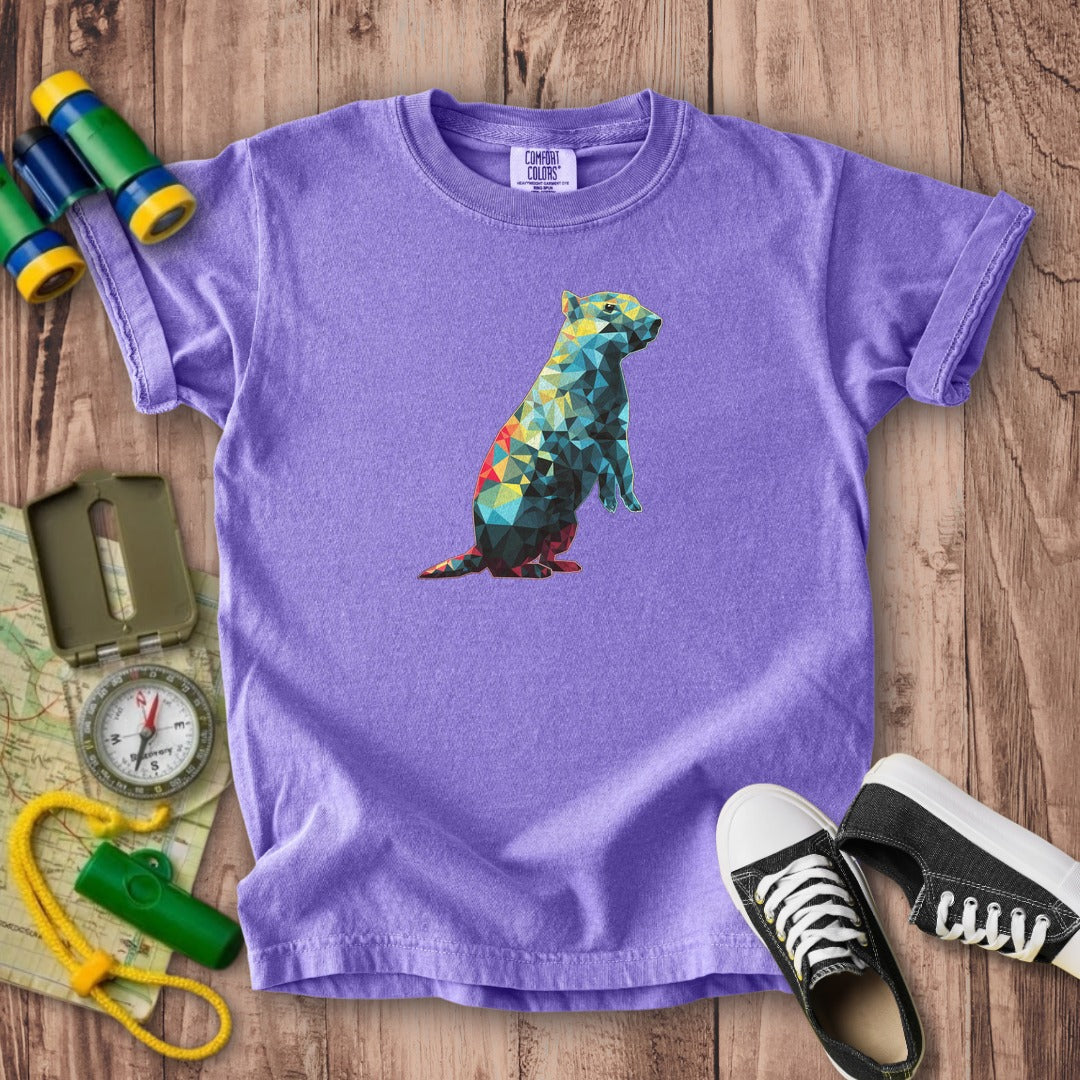 Prairie Dog Mosaic Kids Cotton T-Shirt