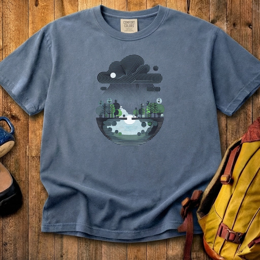 Rainy Day Reflection Cotton T-Shirt