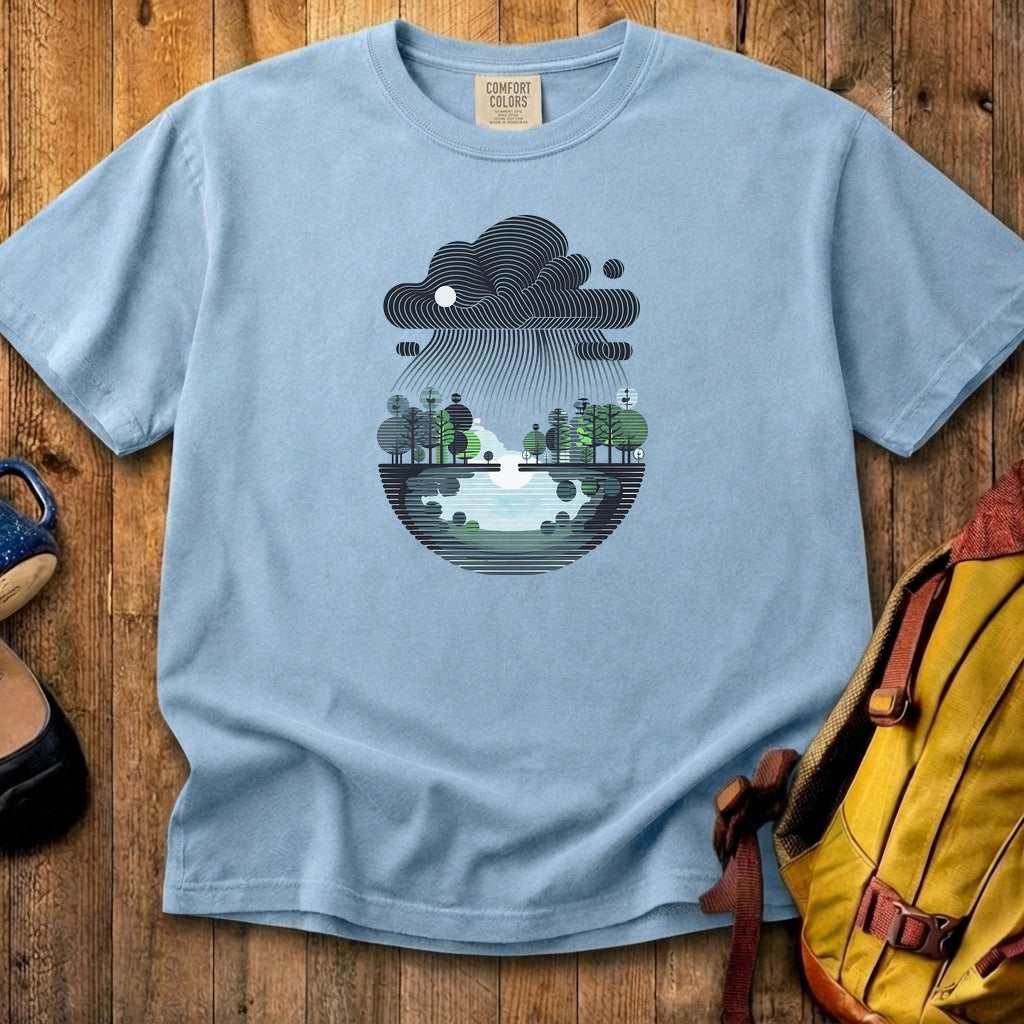 Rainy Day Reflection Cotton T-Shirt