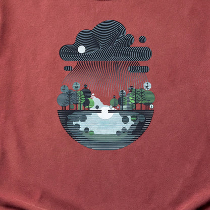 Rainy Day Reflection Cotton T-Shirt