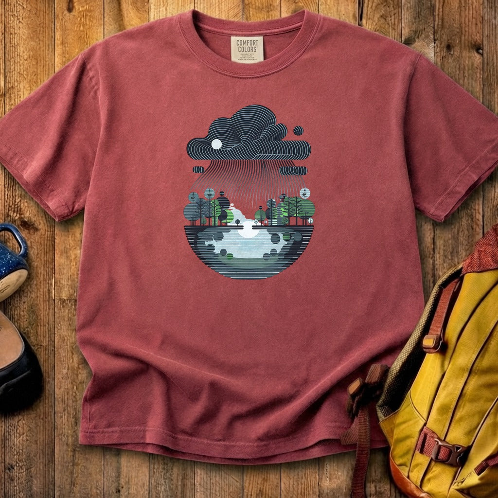 Rainy Day Reflection Cotton T-Shirt