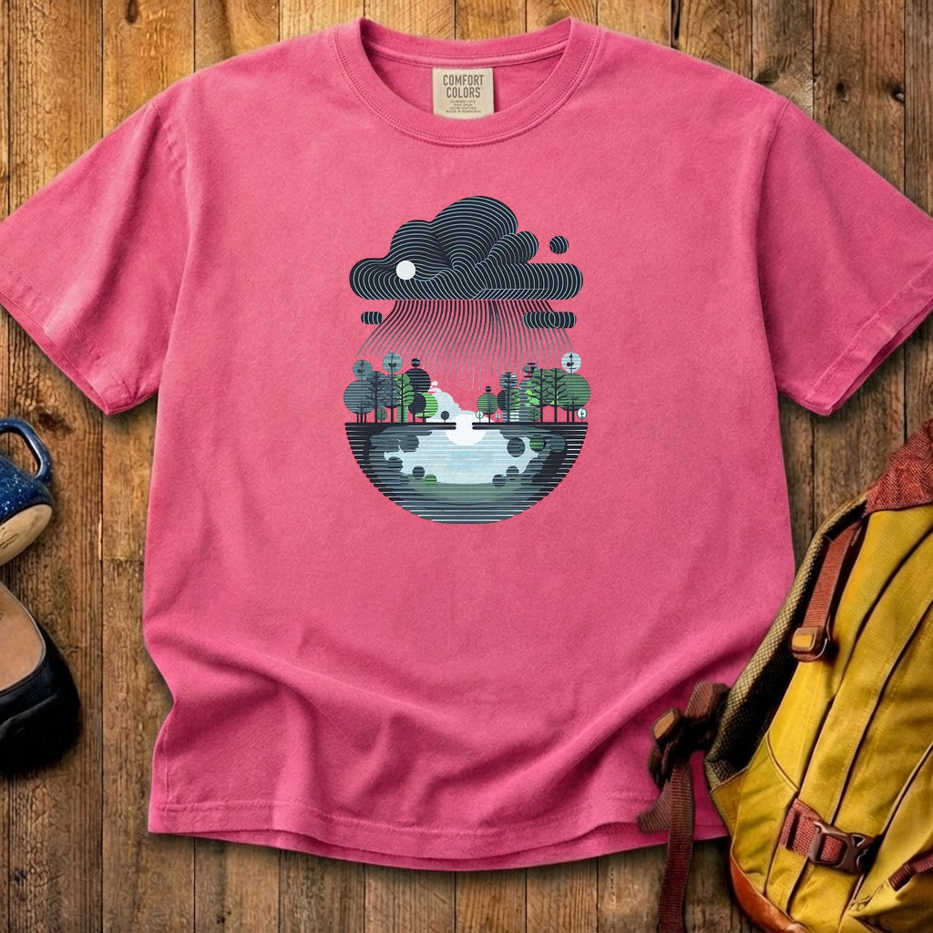 Rainy Day Reflection Cotton T-Shirt