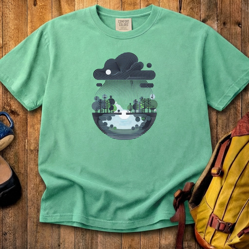 Rainy Day Reflection Cotton T-Shirt