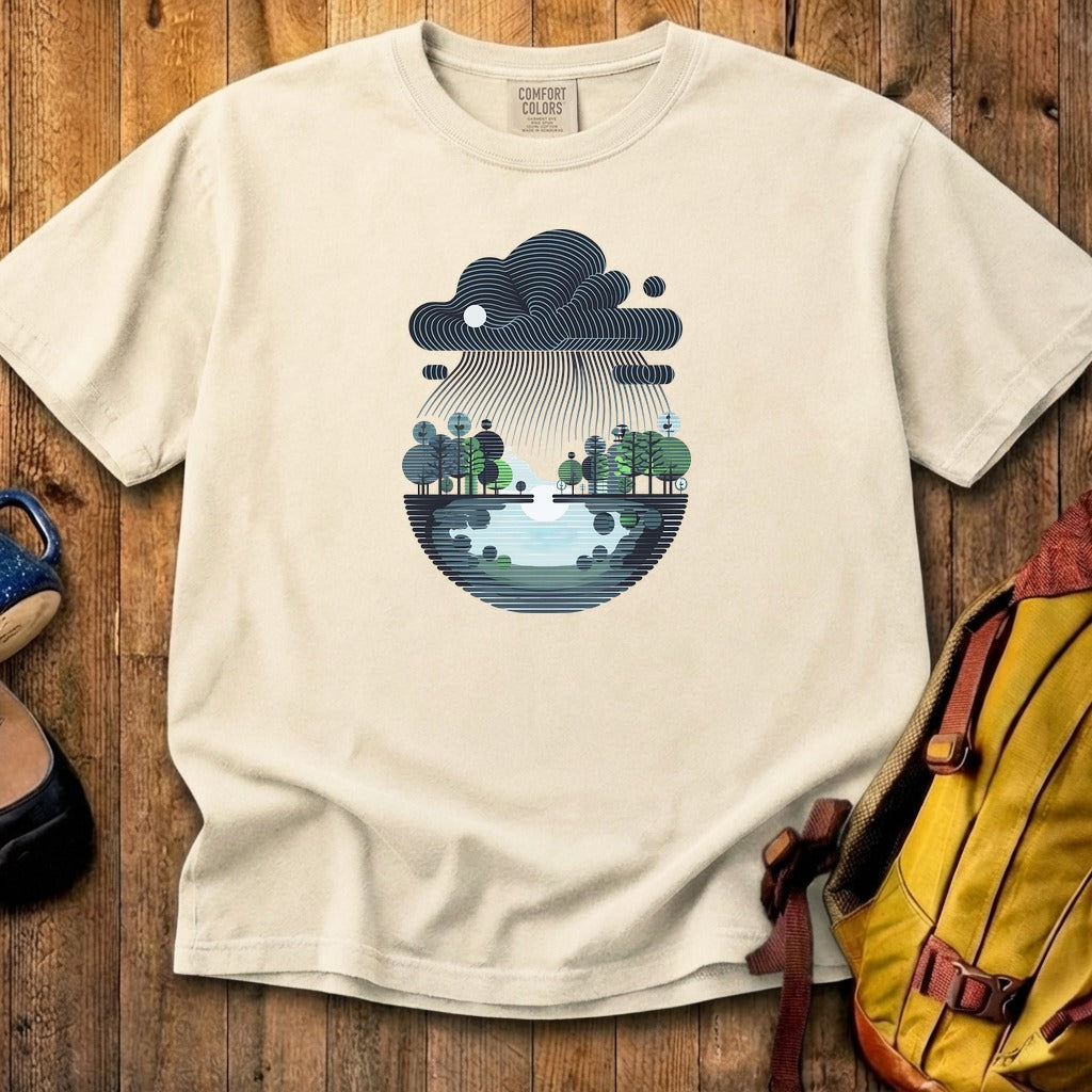 Rainy Day Reflection Cotton T-Shirt