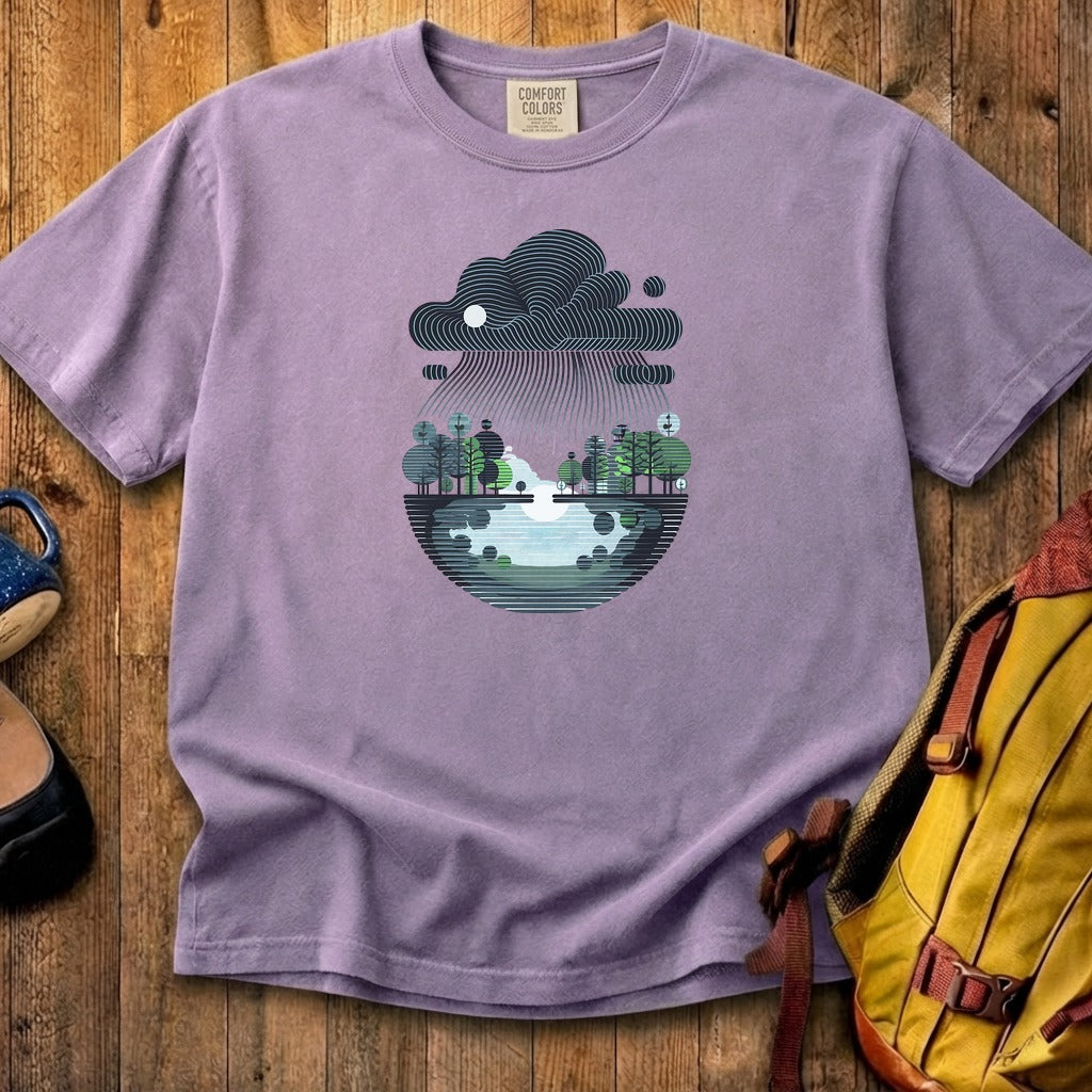 Rainy Day Reflection Cotton T-Shirt
