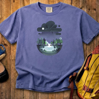 Rainy Day Reflection Cotton T-Shirt