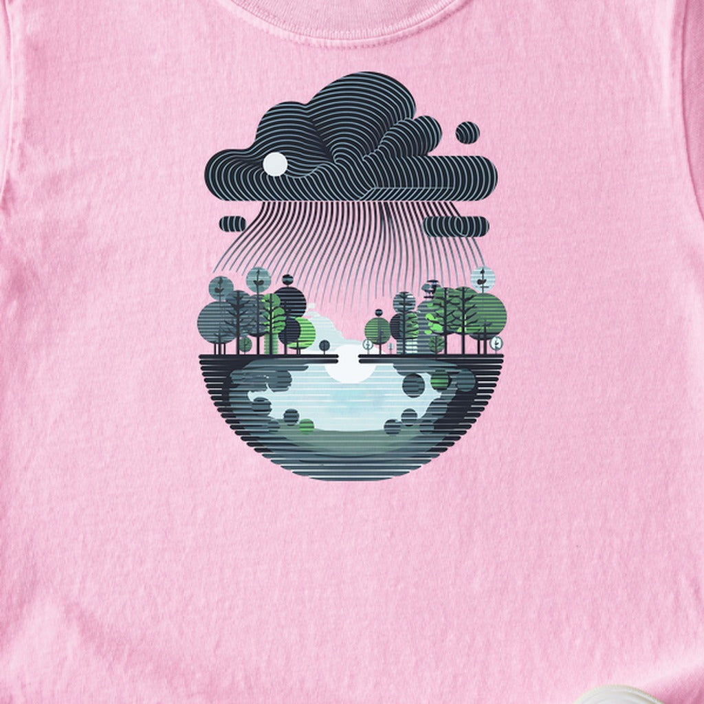 Rainy Day Reflection Kids Cotton T-Shirt