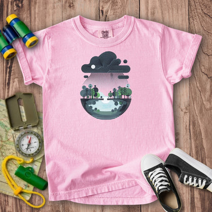 Rainy Day Reflection Kids Cotton T-Shirt