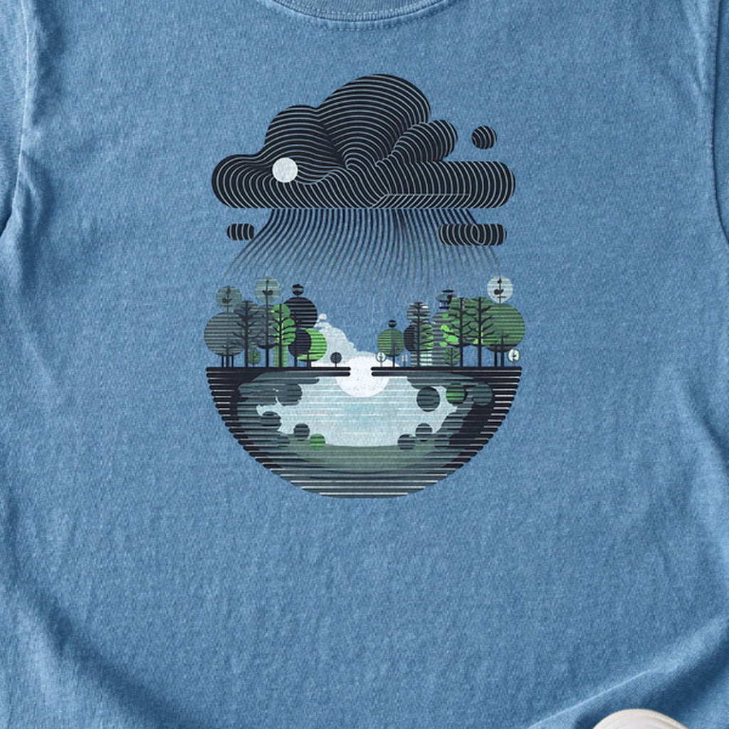 Rainy Day Reflection Kids Cotton T-Shirt