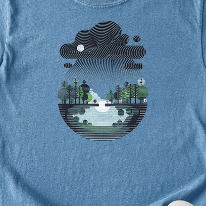 Rainy Day Reflection Kids Cotton T-Shirt