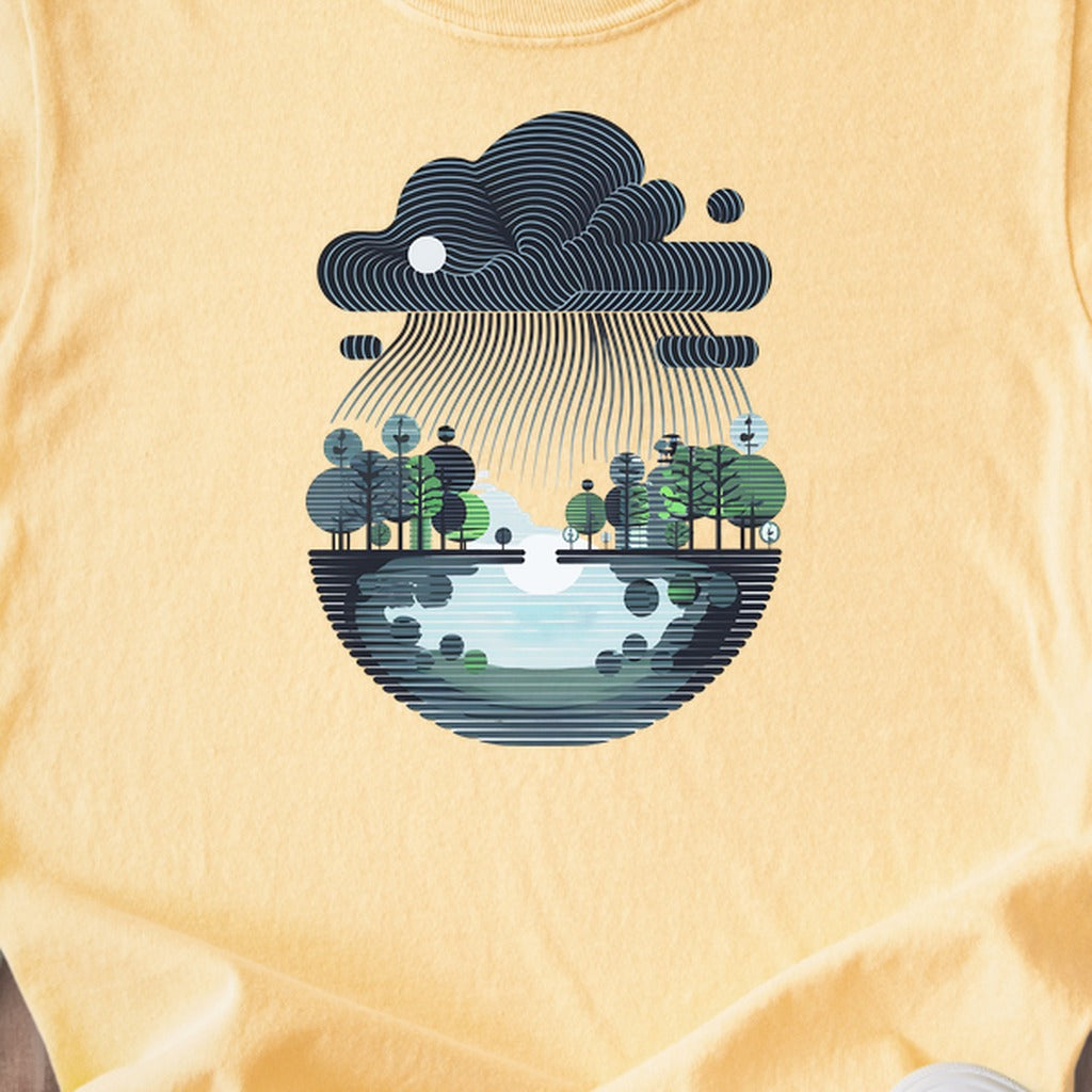Rainy Day Reflection Kids Cotton T-Shirt