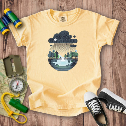 Rainy Day Reflection Kids Cotton T-Shirt