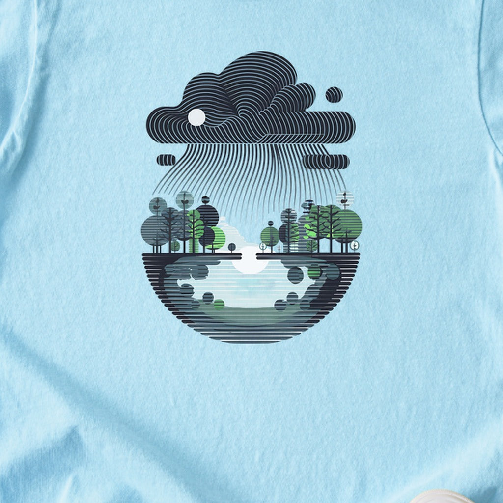 Rainy Day Reflection Kids Cotton T-Shirt