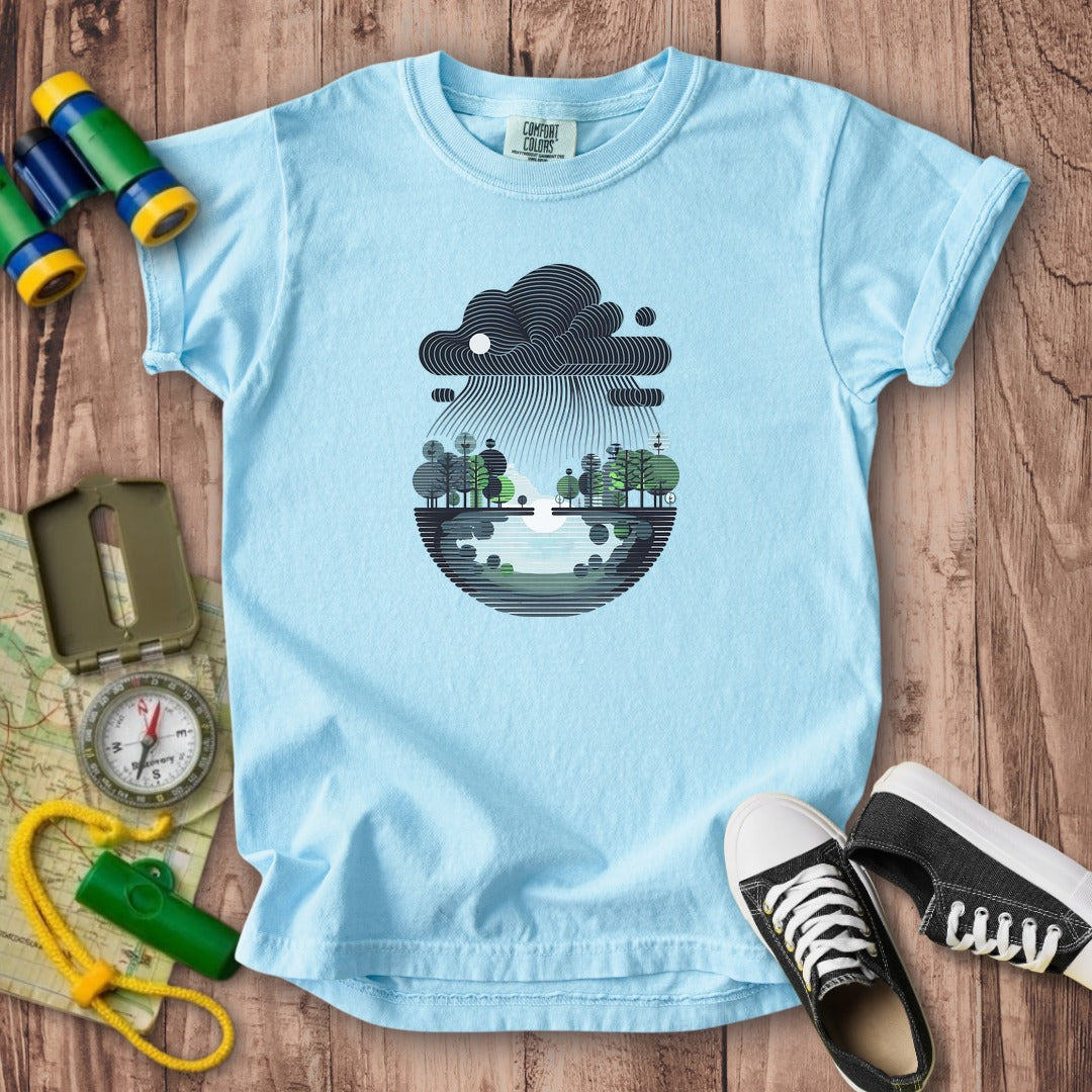Rainy Day Reflection Kids Cotton T-Shirt