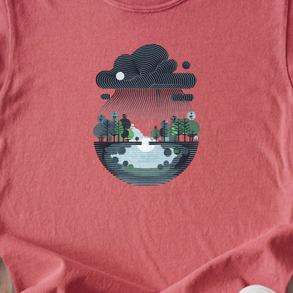 Rainy Day Reflection Kids Cotton T-Shirt