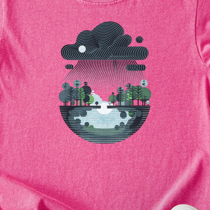 Rainy Day Reflection Kids Cotton T-Shirt