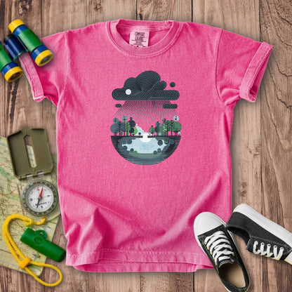 Rainy Day Reflection Kids Cotton T-Shirt
