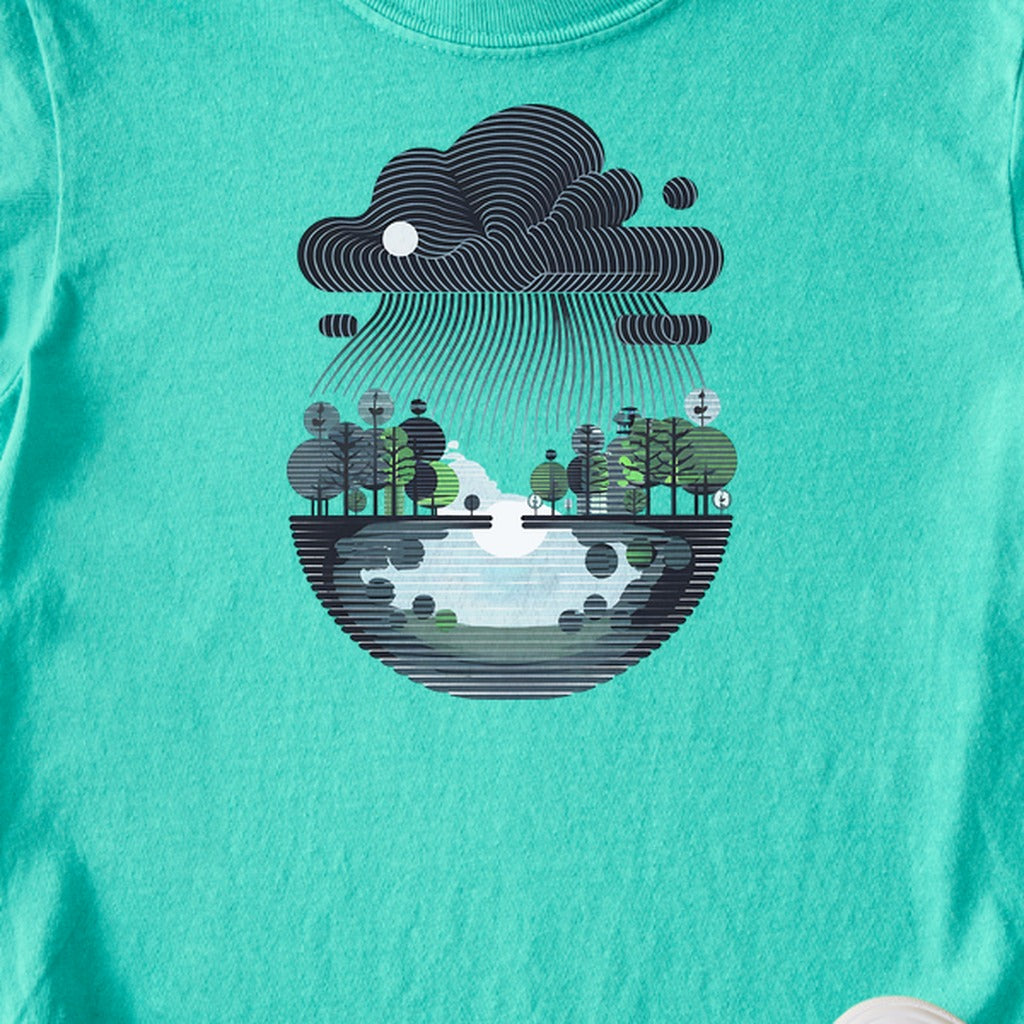 Rainy Day Reflection Kids Cotton T-Shirt