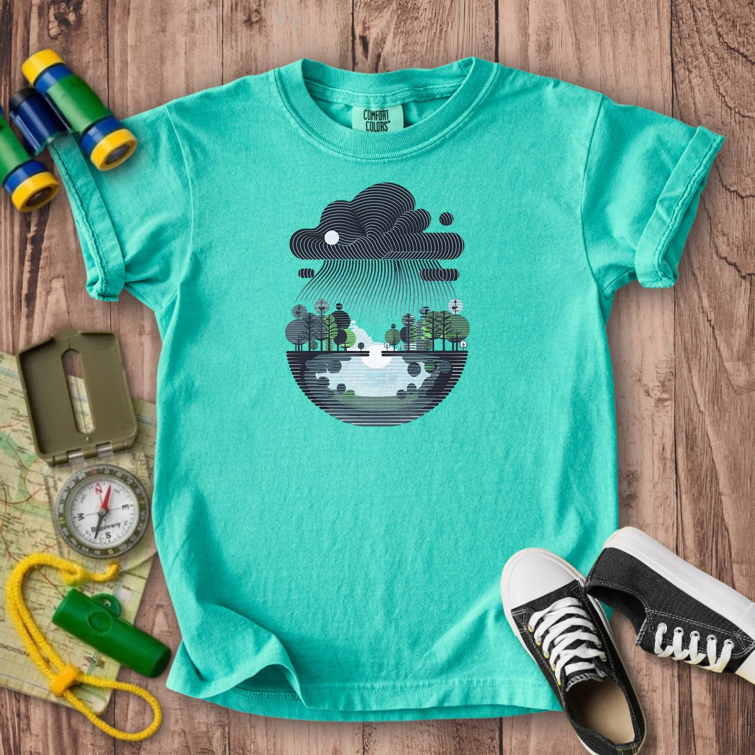 Rainy Day Reflection Kids Cotton T-Shirt