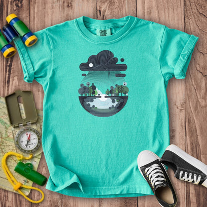 Rainy Day Reflection Kids Cotton T-Shirt