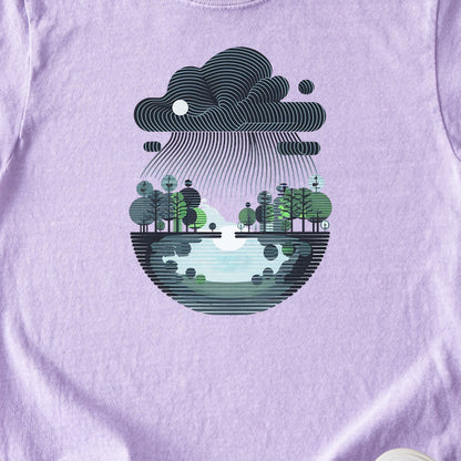 Rainy Day Reflection Kids Cotton T-Shirt