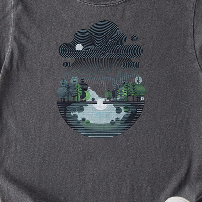 Rainy Day Reflection Kids Cotton T-Shirt
