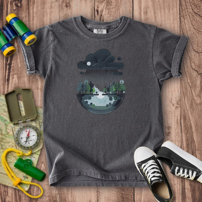 Rainy Day Reflection Kids Cotton T-Shirt