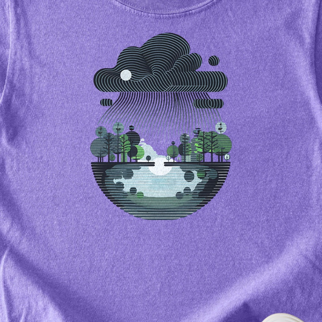 Rainy Day Reflection Kids Cotton T-Shirt