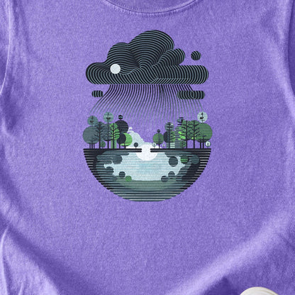 Rainy Day Reflection Kids Cotton T-Shirt