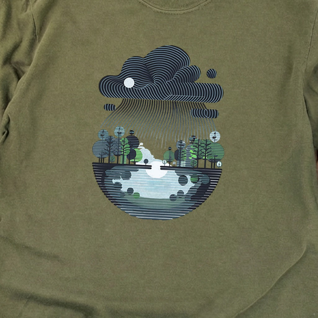 Rainy Day Reflection Cotton Long Sleeve