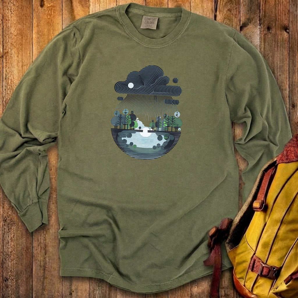 Rainy Day Reflection Cotton Long Sleeve