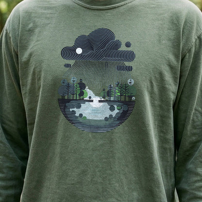 Rainy Day Reflection Cotton Long Sleeve