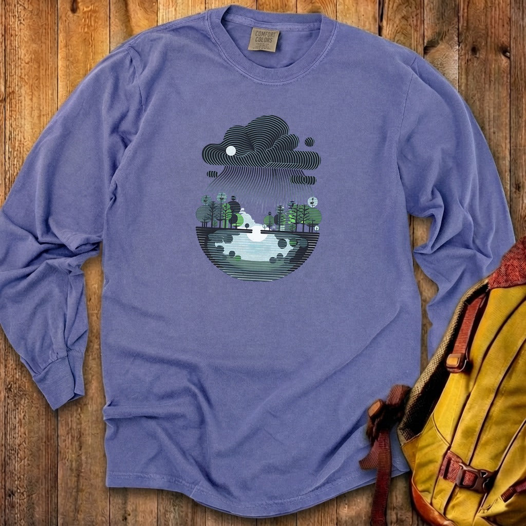 Rainy Day Reflection Cotton Long Sleeve