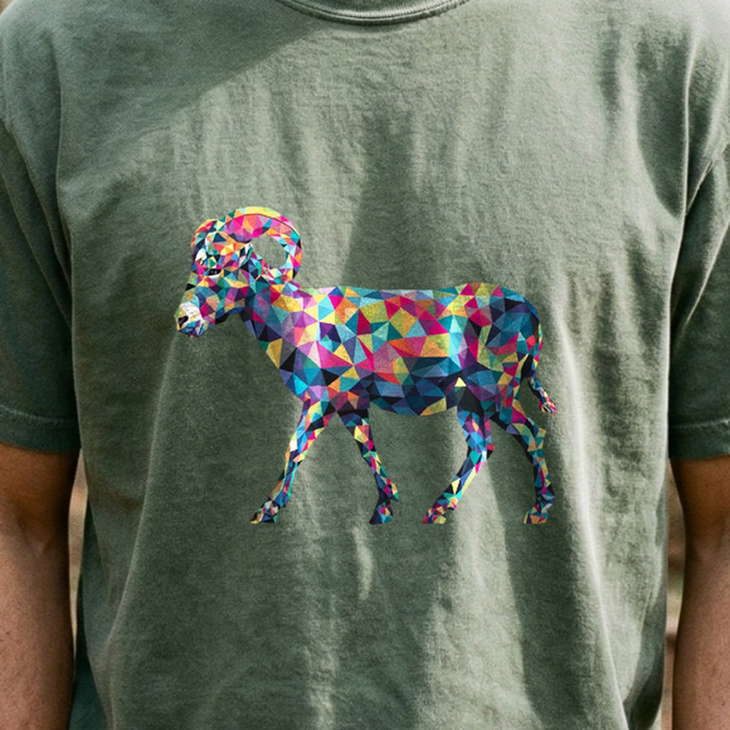 Ram Mosaic Cotton T-Shirt