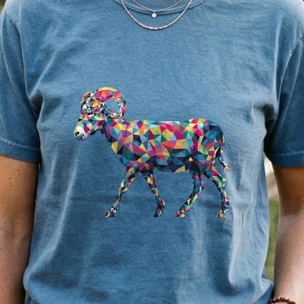 Ram Mosaic Cotton T-Shirt