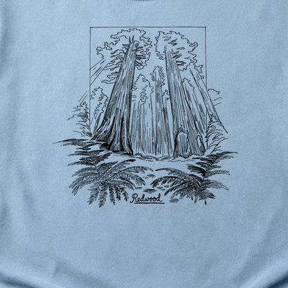 Redwood Line Drawing Cotton T-Shirt