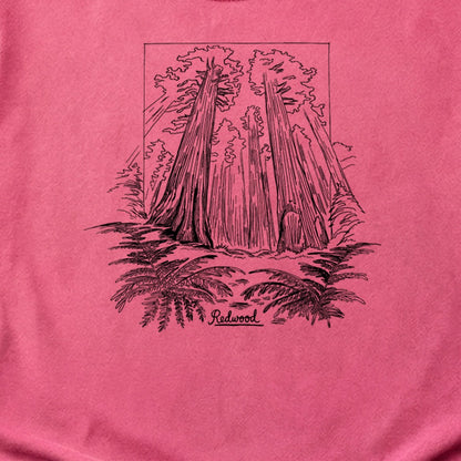 Redwood Line Drawing Cotton T-Shirt