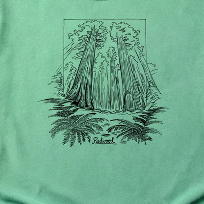 Redwood Line Drawing Cotton T-Shirt