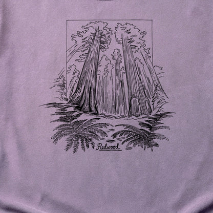 Redwood Line Drawing Cotton T-Shirt
