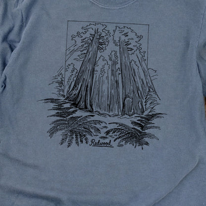 Redwood Line Drawing Cotton Long Sleeve