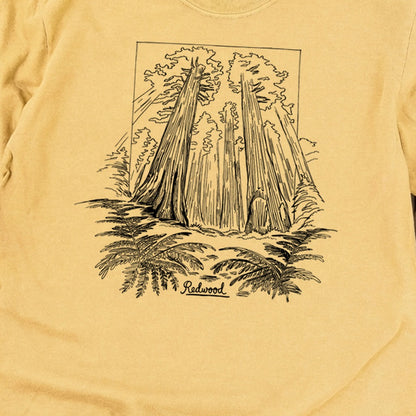 Redwood Line Drawing Cotton Long Sleeve