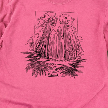 Redwood Line Drawing Cotton Long Sleeve