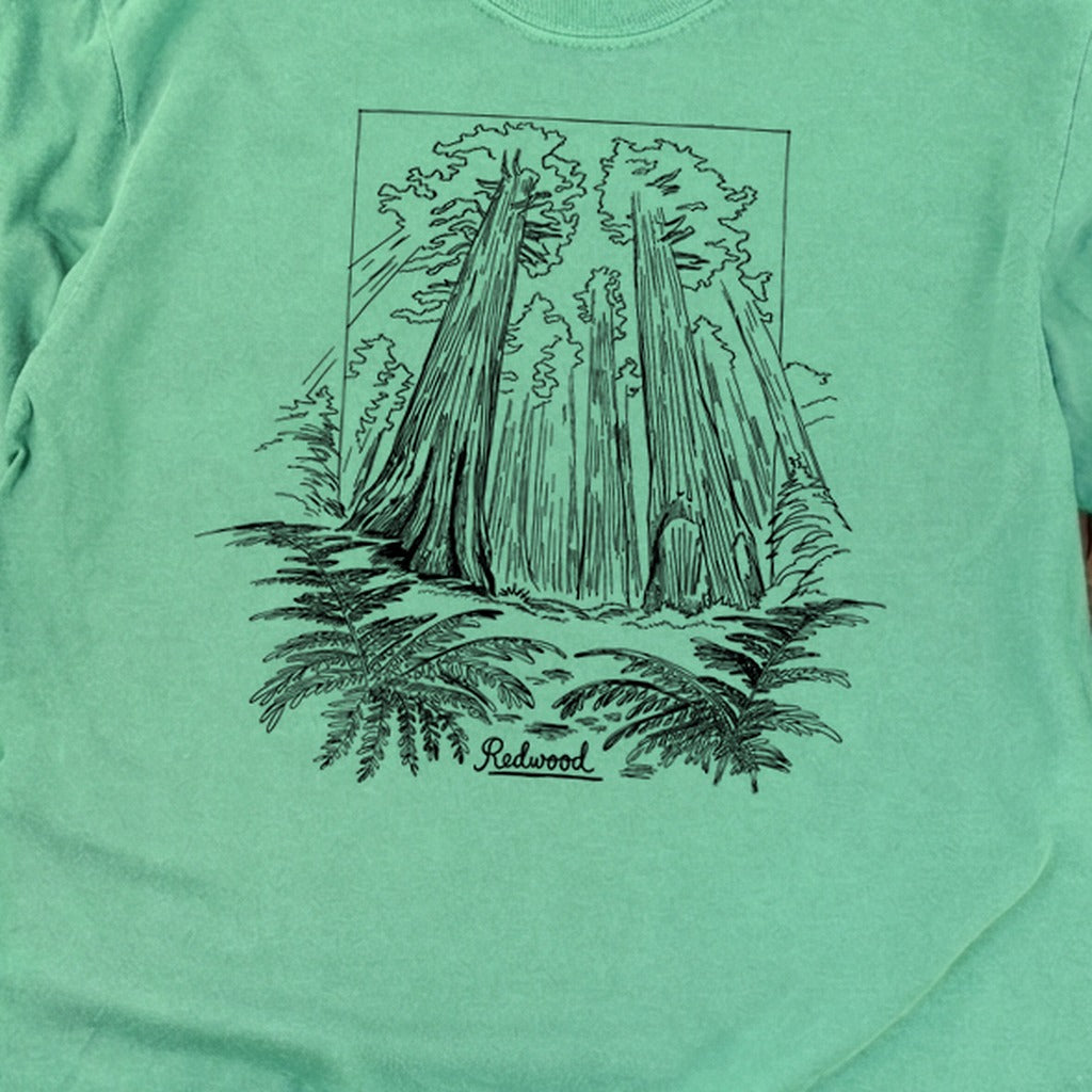Redwood Line Drawing Cotton Long Sleeve