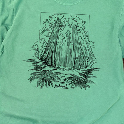 Redwood Line Drawing Cotton Long Sleeve