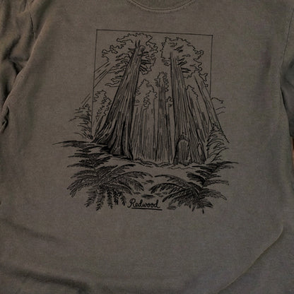 Redwood Line Drawing Cotton Long Sleeve