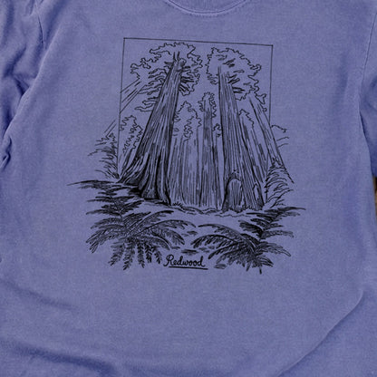 Redwood Line Drawing Cotton Long Sleeve