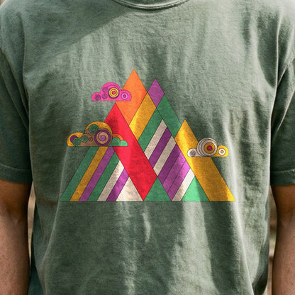 Retro Peaks Cotton T-Shirt